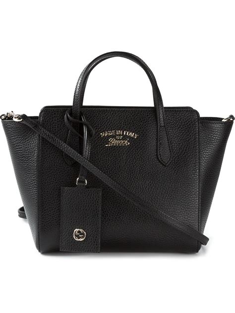 gucci mini swing tote black|gucci bag small price.